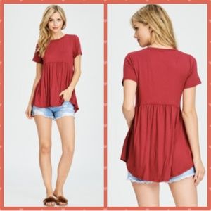 Red babydoll top pack of 3